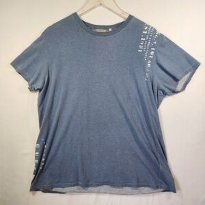 Guess Los Angeles Mens Blue Graphic T-Shirt‎ Est 1981 Faded Vintage Style Large